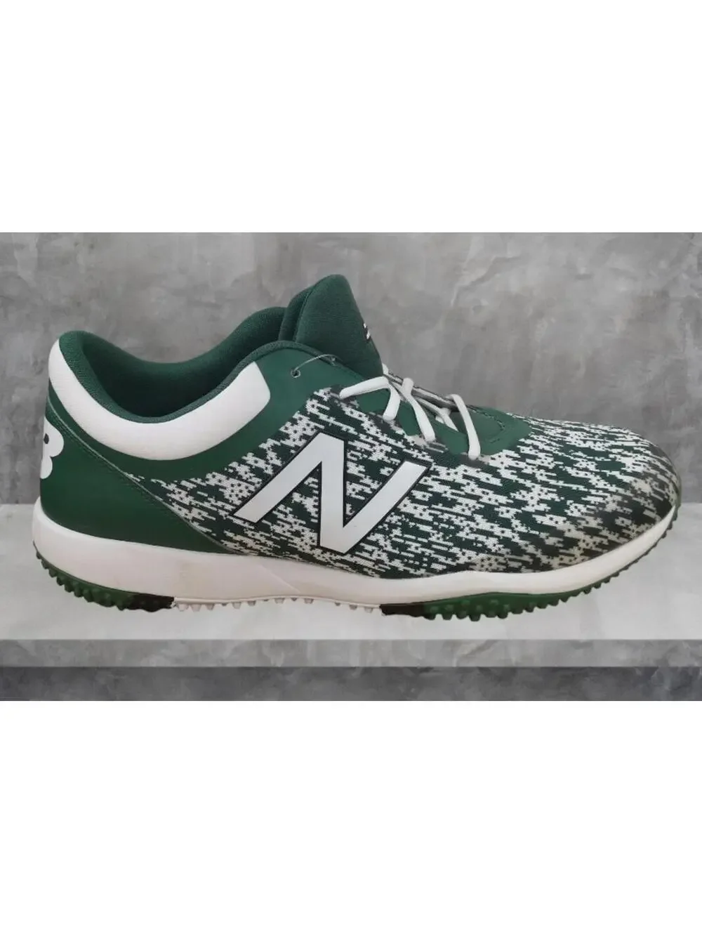 New Balance Baseball Shoes Turf 4040v5 Trainers Green White Men's Size 15D New
